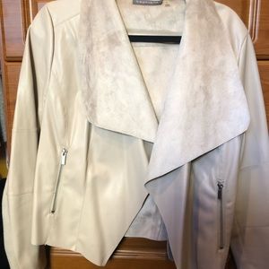 Dusty rose vegan suede jacket